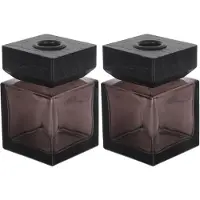 ABOOFAN 2St Glasdiffusorflaschen 100Ml Mit Holzdeckel Für Ätherische Öle