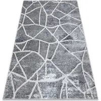 Rugsx Modern MEFE Teppich 2783 Marmor - Strukturell zwei Ebenen aus Vlies dunkelgrau 140x190 cm