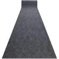 Rugsx Läufer- Türmatte rutschfest GIN 2126 Draußen, Drinnen Liverpool grau 80 cm 80x210 cm