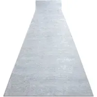 Rugsx Läufer Antirutsch LOTUS SMOOTH 52421 Melange grau ZUM WASCHEN 80cm 80x500 cm