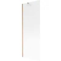 Mexen Next Badewannenfaltwand 1-flügelig 70 x 150 cm, Streifen, gebürstetes Kupfer - 895-070-000-00-09-65