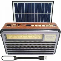 Ltc Audio Liwa Retro Tragbares Radio Mit Solarpanels, Fm, Bluetooth, USB, Sd, Aux, Usb-Lampe, Lx521bts
