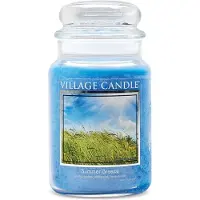 Village Candle Summer Breeze Gro es Apothekerglas, Duftkerze, 21,25 oz, blau