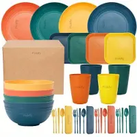 MaxPower 36-teilige Kunststoffbehälter mit Prägung Orange Gelb Grün Blau