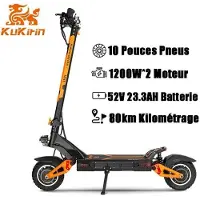 KUKIRIN Klappbare Elektrische Trottinette G3 PRO - 2400W Motor - Batterie 52V 23.2Ah - 10" Reifen - 35 Steigung - Reichweite 80KM
