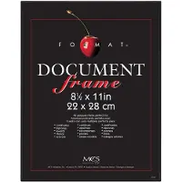 MCS Format Dokumentenrahmen Diplom- und Zertifikatsrahmen Schwarz 8,5 x 11 Einzeln