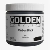 Golden Dickschichtige Acrylfarbe - - Carbon Black - 473ml - Lichtbeständigkeit - Hervorragende Permanenz
