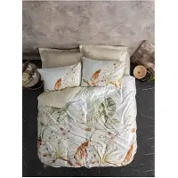 L'essentiel Maison , Luster - Beige, Satin-King-Bettbezug-Set (FR), Beige, 100 % Baumwollsatin, 240 x 220 cm