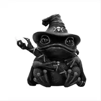 Typecat Schwarze, gruselige Tierstatue als Heimdekoration oder Tischdekoration
