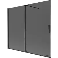 Mexen Velar Duschwand 2-flügelig verschiebbar 180 x 150 cm, Graphit, Schwarz - 896-180-000-41-70