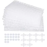Jojomino 10 Stück Aquarium-Teiler, Filtergitter, Trenngitter, Isolationsbrett mit 20 Saugnapf-Clips