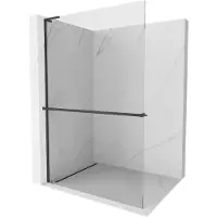 Mexen Kioto+ L Duschwand mit Regal Walk-in 60 x 200 cm, transparent, schwarz - 800-060-123-70-00