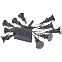 Garland 10er-Set Solar-LED-Lichtergirlande Kranz mit Multispot-Design
