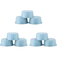 Zandona 300 Stücke 5Oz 125Ml Einweg Kuchen Back Becher Muffin Liner Becher mit Deckel Aluminium Folie Cupcake Back Becher Blau