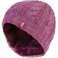 Heat Holder Thermische Fleece-gefütterte Damen-Wintermütze mit Zopfmuster