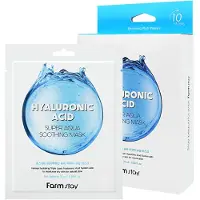 Farm Stay Hyaluronic Acid Super Aqua Soothing Mask Tiefenwirksame Feuchtigkeits- und hautberuhigende Tuchmaske mit Hyaluronsure Feuchtigkeits