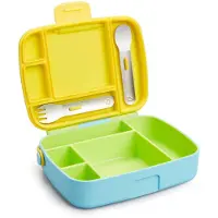 Munchkin Lunch-Bento-Box f r Kinder, inkl. Besteck, Gr n
