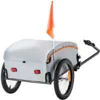 DUOKU Fahrradanhänger 100lb, Klappbar, Vielseitig, Sicherheitsfunktionen, Universal