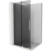 Mexen Velar Walk-in Duschwand 75x200 cm, Graphit, Nickel gebürstet