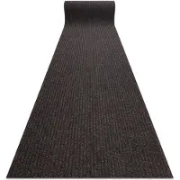 Rugsx Läufer- Türmatte rutschfest GIN 7053 Draußen, Drinnen Liverpool braun 100 cm 100x350 cm