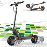 KUKIRIN S8S - Elektroroller - Zwei Motoren 1200W - Batterie 48V 26Ah - Max 55km/h - Reichweite 75km - 10'' Reifen - Schwarz