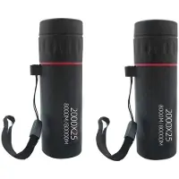 ISTOVO 2000x25 HD Monokular-Teleskop Tragbares Handy-Teleskop mit Halterung Camping-Vogelbeobachtungs-Teleskop 2 Stück