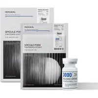 Mediheal Collagen Spicule Porenpflegesystem 4-tlg. Serum- und Gelmasken-Set. Spicule und Mikrokollagen mit 3.000 ppm Reinheit enthalten. 2-stufiges Po