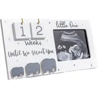 Torribaly Baby First Scan Bilderrahmen Schwangerschaft Ankündigung Geschenke, Baby Sonogram Bilderrahmen Countdown Wochen, Bild Schwanger
