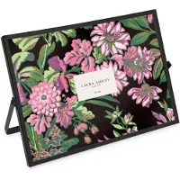 Laura Ashley 5x7 schwarzer flacher Metall-Bilderrahmen (horizontal) mit ausziehbarem Staffeleist nder, geeignet f r Tischplatte, Theke, Regal und