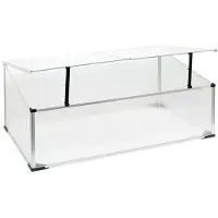 Helloshop26 Mini-Gartenhaus aus Aluminium und Polycarbonat 100 x 60 x 40 cm mit Öffnung durch