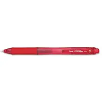 Pentel EnerGel-X einziehbarer Flssiggelstift, 0,5 mm Nadelspitze, rote Tinte, Box mit 12 Stck (BLN105-B)