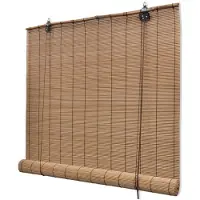 Helloshop26 Laden Rollos aus braunem Bambus 100 x 160 cm Fenster Sichtschutz Rollo 4102146