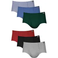 Hanes Herren Unterwäsche Slips, Mid-Rise, Feuchtigkeitsregulierend, 6er-Pack, Mittel