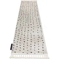 Rugsx Teppich, Läufer BERBER SYLA B752 Punkte sahne - in die Küche, Halle, Korridor 80x200 cm