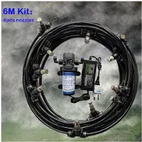 MaxPower (6M schwarzes Kit)A11 Elektrisches Sprühgerät 12V Wasserpumpe 6M -18M Desinfektionsbewässerungssets