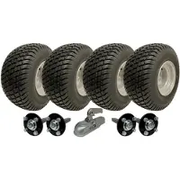 Parnells 18x8.50-8 Twin Axle ATV Grass Trailer Kit Räder Nabe & Achsstummel + Anhängvorrichtung 1500kg
