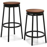 Helloshop26 2er-Set höhenverstellbare Barhocker drehbar um 360 36 x 36 x 74/61