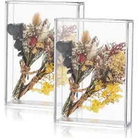 Torribaly 2 Pcs Acryl Schatten Boxen Display Fällen, Box DIY Rahmen Klar Fälle Wir