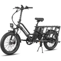 KUKIRIN FF20 CUV - Elektrisches Lastenrad - 250 W - 48 V - 24 Ah - 20 Zoll Nabe - Maximale Geschwindigkeit 25 km/h - Schwarz