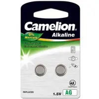 Camelion Alkaline Batterien AG 12 / LR43 / 386 / 186 / Blister mit 2 „QUECKSILBERFREIEN“ Batterien