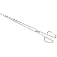 Tlily Kohlezange ZangeVielseitige Stabzange, Langlebige Grillzange Aus Edelstahl, Holzkohlezange