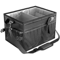 Jojomino Große Grill- und Picknickkörbe mit Papierhandtuchhalter, BBQ-Organizer für Besteck, Teller, Gewürze, Grillplattenbehälter