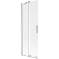 Mexen Velar Duschabtrennung 2-flügelig verschiebbar 75 x 150 cm, mattiert, gebürsteter Nickel - 896-075-000-31-97