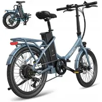 Fafrees F20 Langanhaltendes blaues E-Bike Faltbar 20 Zoll mit Batterie 36V 18,2A, 250W 25 km/h SHIMANO 7