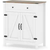 Helloshop26 Küchenbuffet - - 80x40x92 cm - Verbundholz - Geräumige Schublade - Vintage-Stil