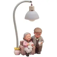 Melitt Kreative Paar Nacht Licht Ornamente Valentinstag Hochzeitstag Jahrestag Geschenk Wohnen Kultur Romantische Harz Ornament Kunst Handwerk-A