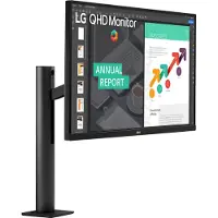 LG 27QN880-B 27-Zoll 16:9 FreeSync IPS-Monitor mit Ergo-Ständer