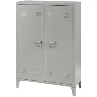Helloshop26 Büroschrank - - Metallmodell - 2 Türen - Modernes Design - 110 x 75 x 33 cm