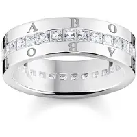 Thomas Sabo Bandring Weisse Steine Pavé Silber