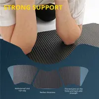 Jojomino 15 mm dicke Yogamatte, Komfort-Schaumstoff, Knie- und Ellenbogenschoner, Matten für Übungen, Pilates, Indoor-Pads, Fitnesstraining, Schwarz